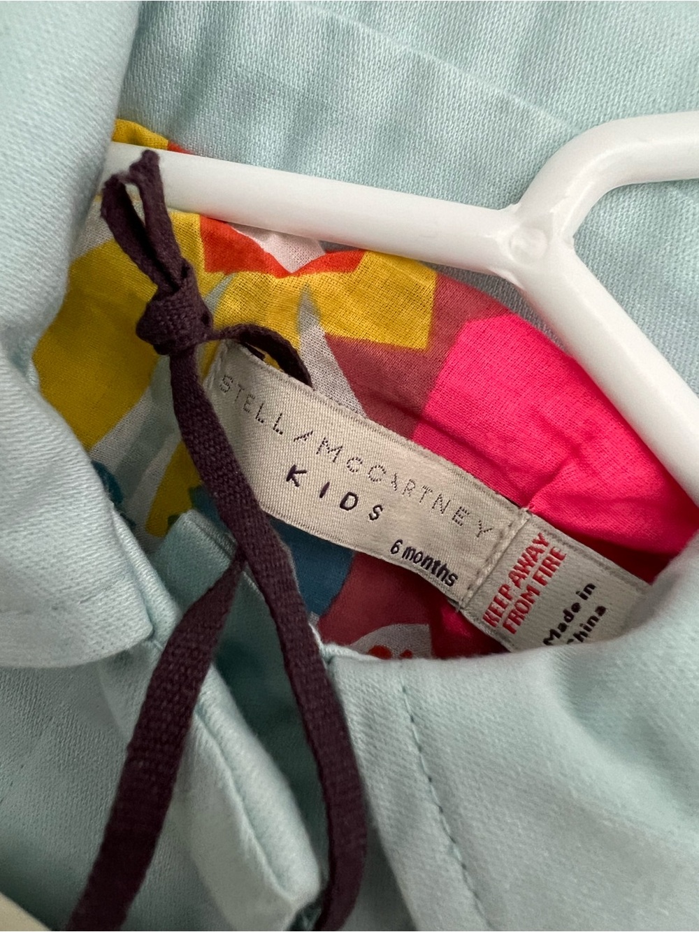 Stella McCartney Kids Light Mint Hooded Cotton Jacket - Picture 12 of 12